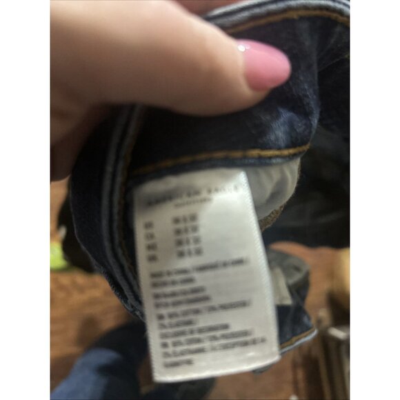 American Eagle Jeans Mens 38x32 Dark Blue Distressed Next Level Flex Denim - Picture 6 of 8